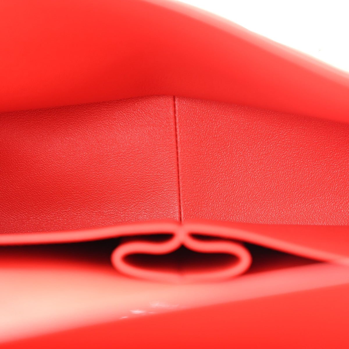 Lambskin Quilted Jumbo Double Flap Red wholesalehk.shop