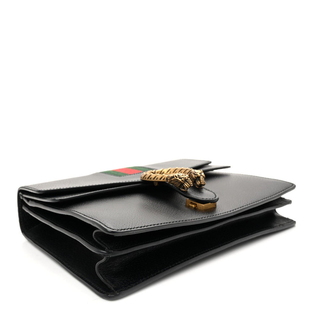 Calfskin Web Medium Dionysus Shoulder Bag Black wholesalehk.shop
