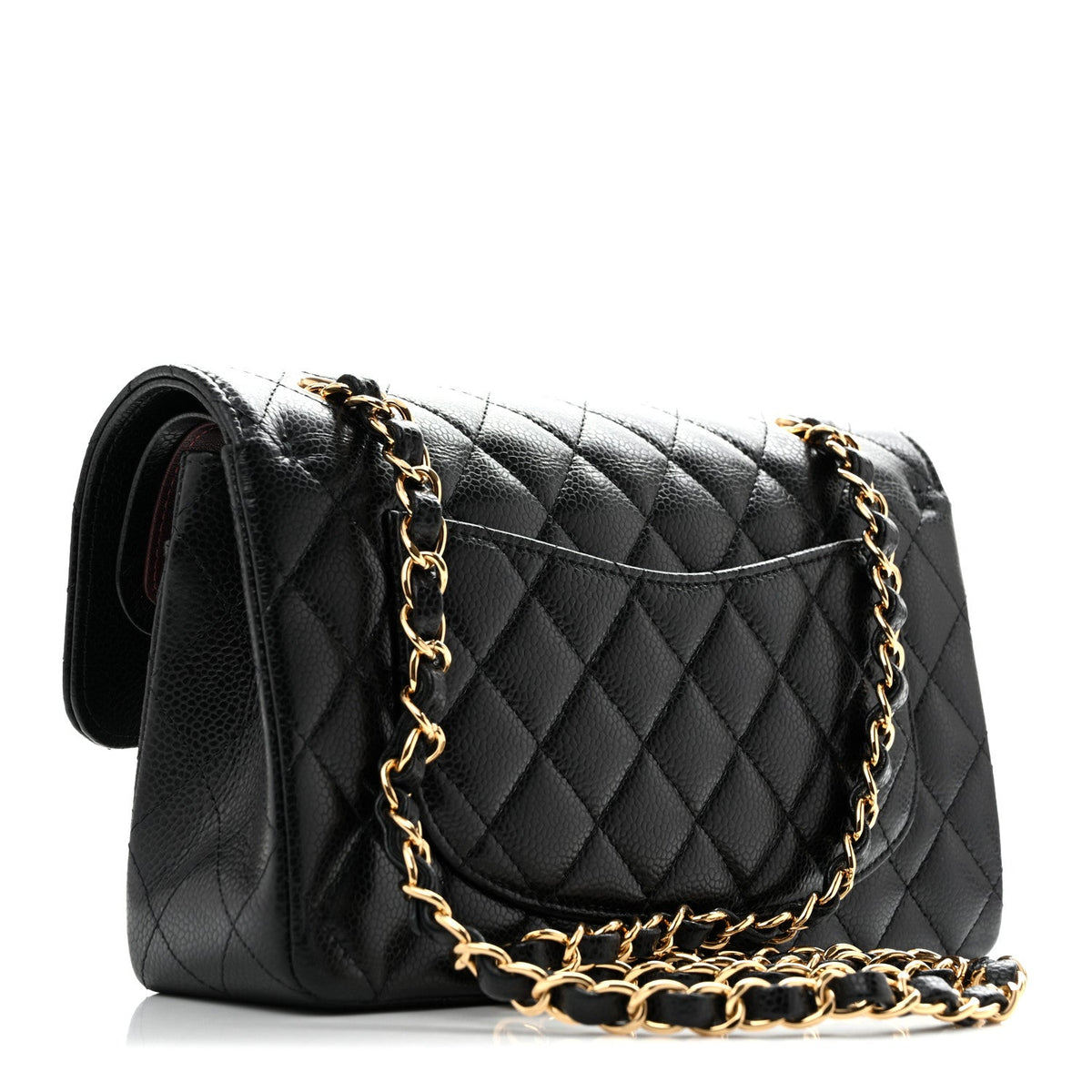 Caviar Quilted Small Double Flap Black wholesalehk.shop