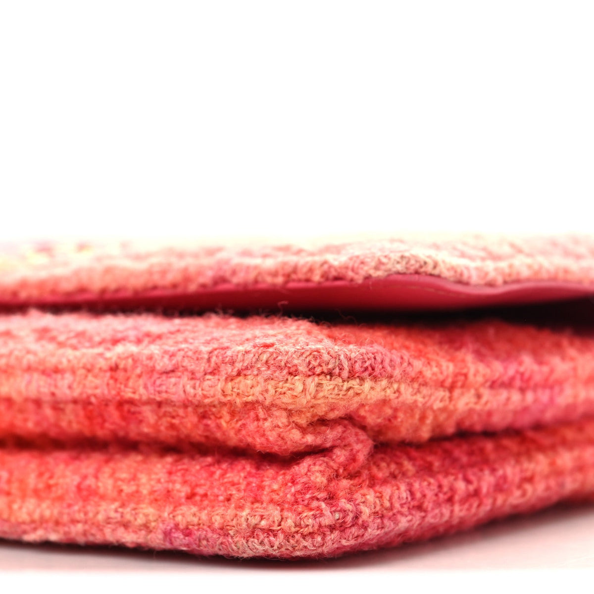 Wool Tweed Lambskin Quilted Chanel 19 Wallet On Chain WOC Coral Pink wholesalehk.shop