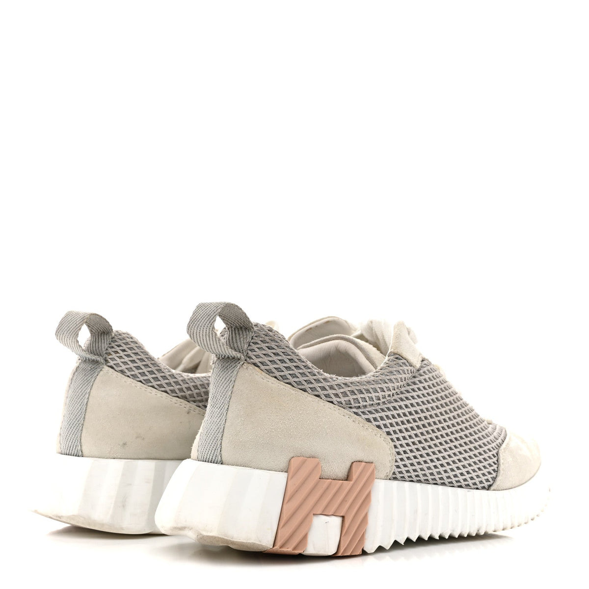 Air Mesh Suede Goatskin Bouncing Sneakers 35 Gris Lulea White wholesalehk.shop