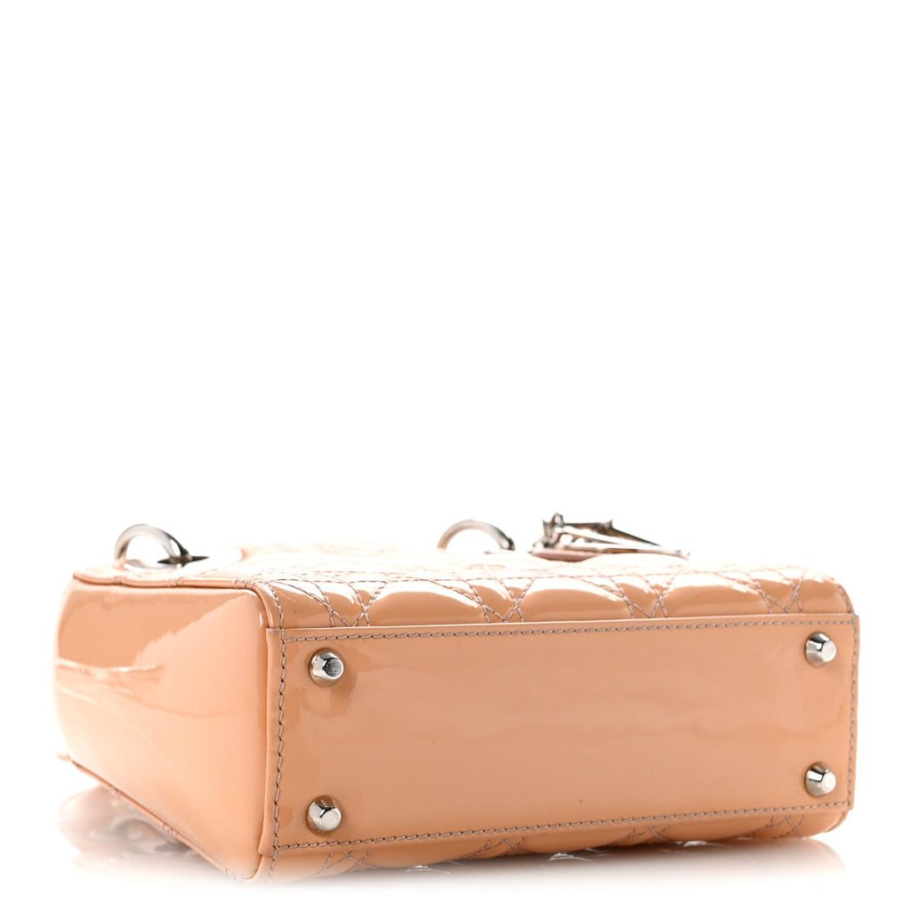 Patent Cannage Mini Lady Dior Rose Clair wholesalehk.shop