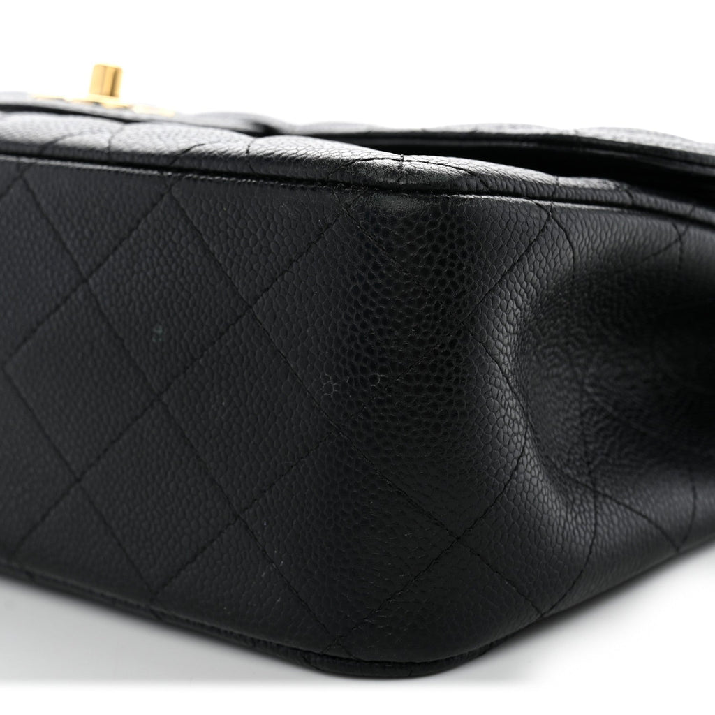 Caviar Quilted Jumbo Double Flap Black wholesalehk.shop