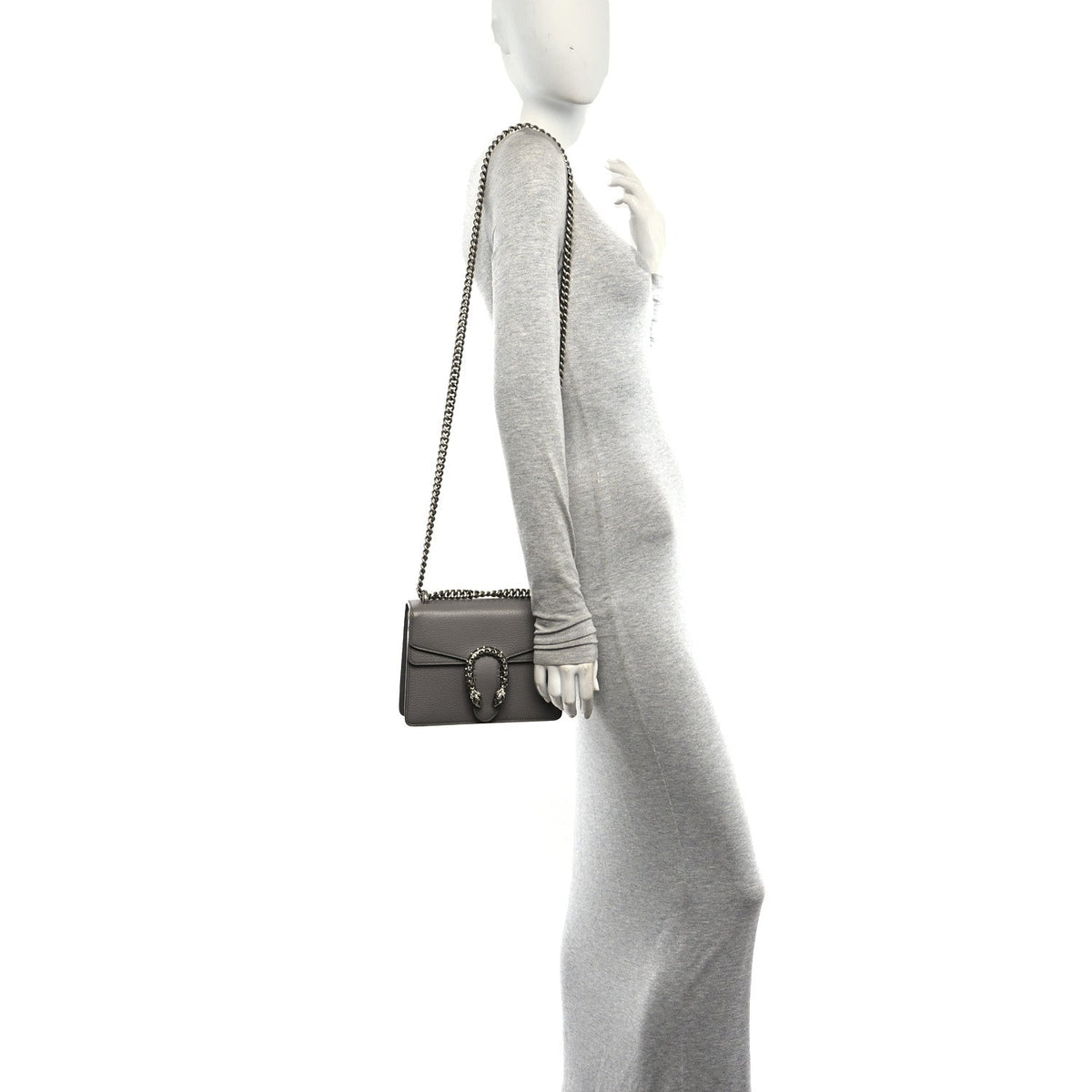 Calfskin Mini Dionysus Shoulder Bag Dusty Grey wholesalehk.shop