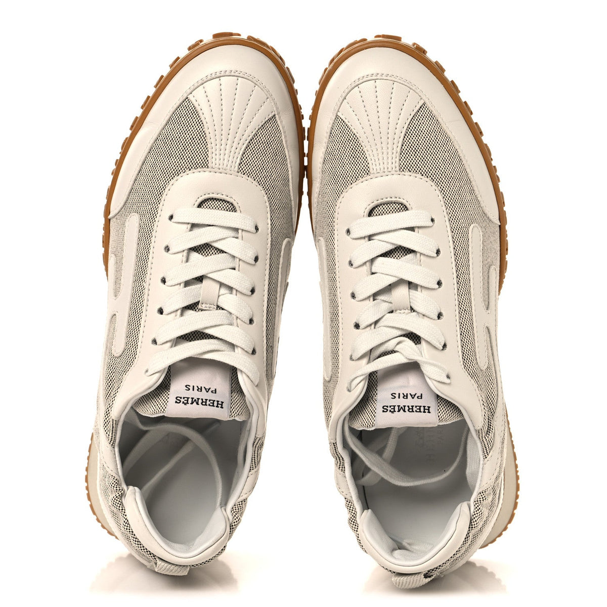 H Canvas Nappa Jet Sneakers 38.5 White Prunoir wholesalehk.shop