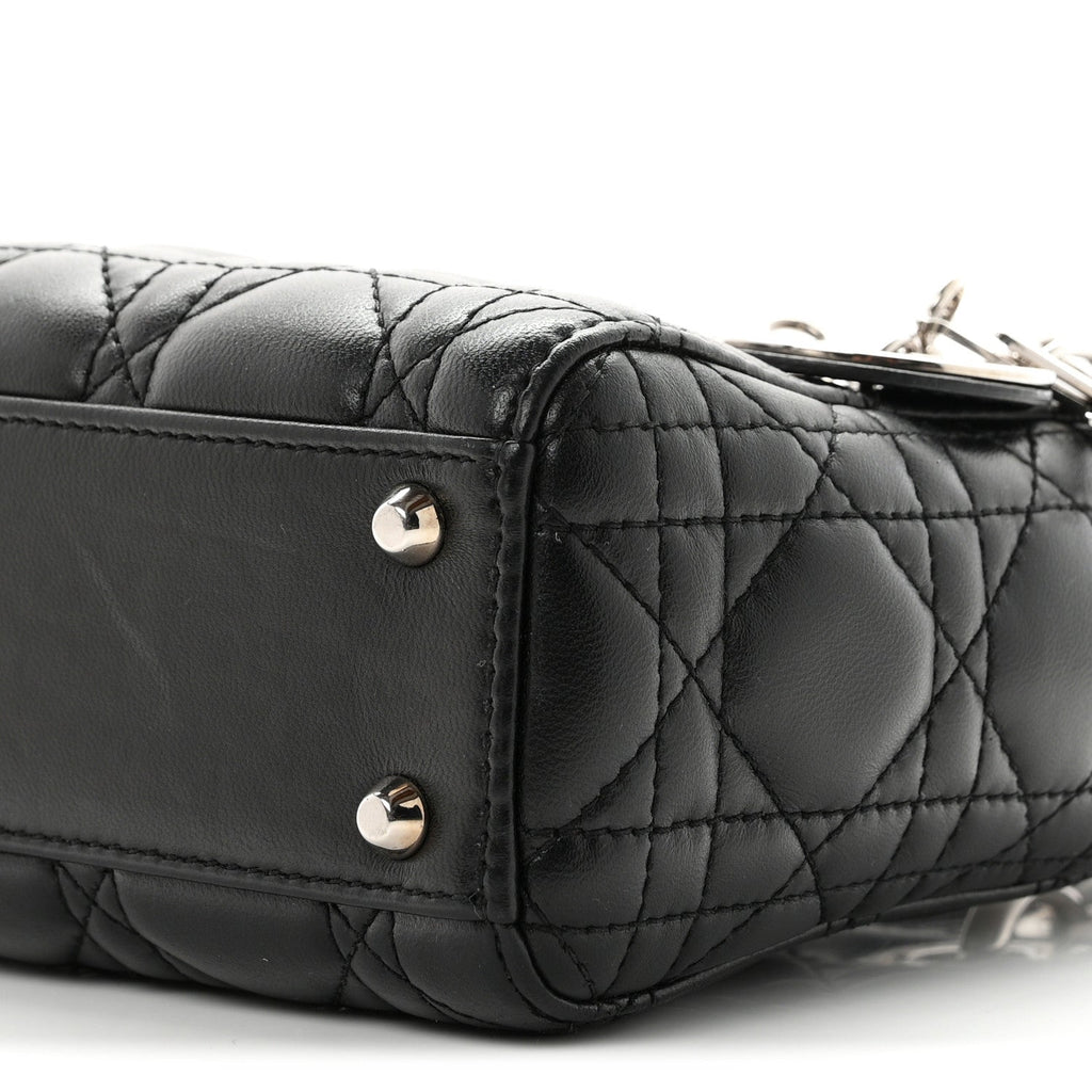 Lambskin Cannage Mini Lady Dior Black wholesalehk.shop