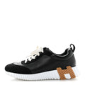 Goatskin Suede Goatskin Bouncing Sneakers 37.5 Black wholesalehk.shop