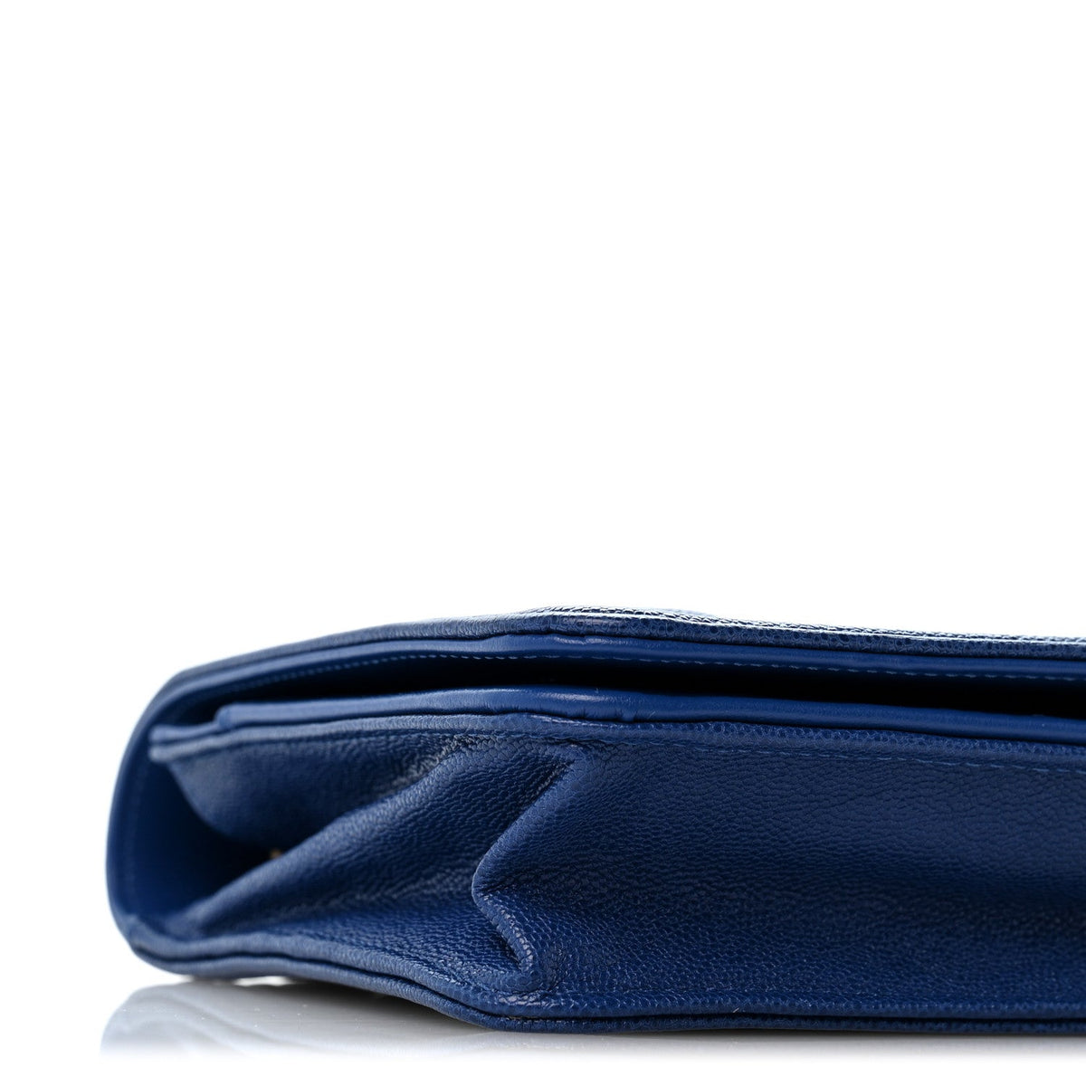 Caviar Quilted Boy Wallet On Chain WOC Dark Blue wholesalehk.shop