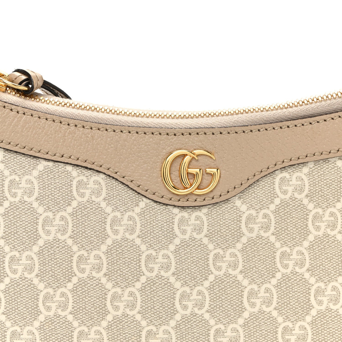 GG Supreme Monogram Textured Dollar Calfskin Small Ophidia Hobo Beige Mystic White Oatmeal wholesalehk.shop