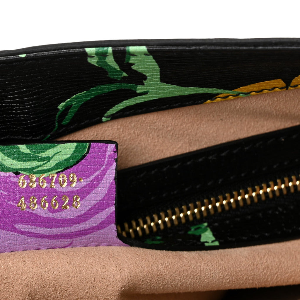X KEN SCOTT New Shangai Calfskin Jenny Floral Print Small Jackie 1961 Hobo Black Pink £¨ Direct shipment via from wholesalehk.shop