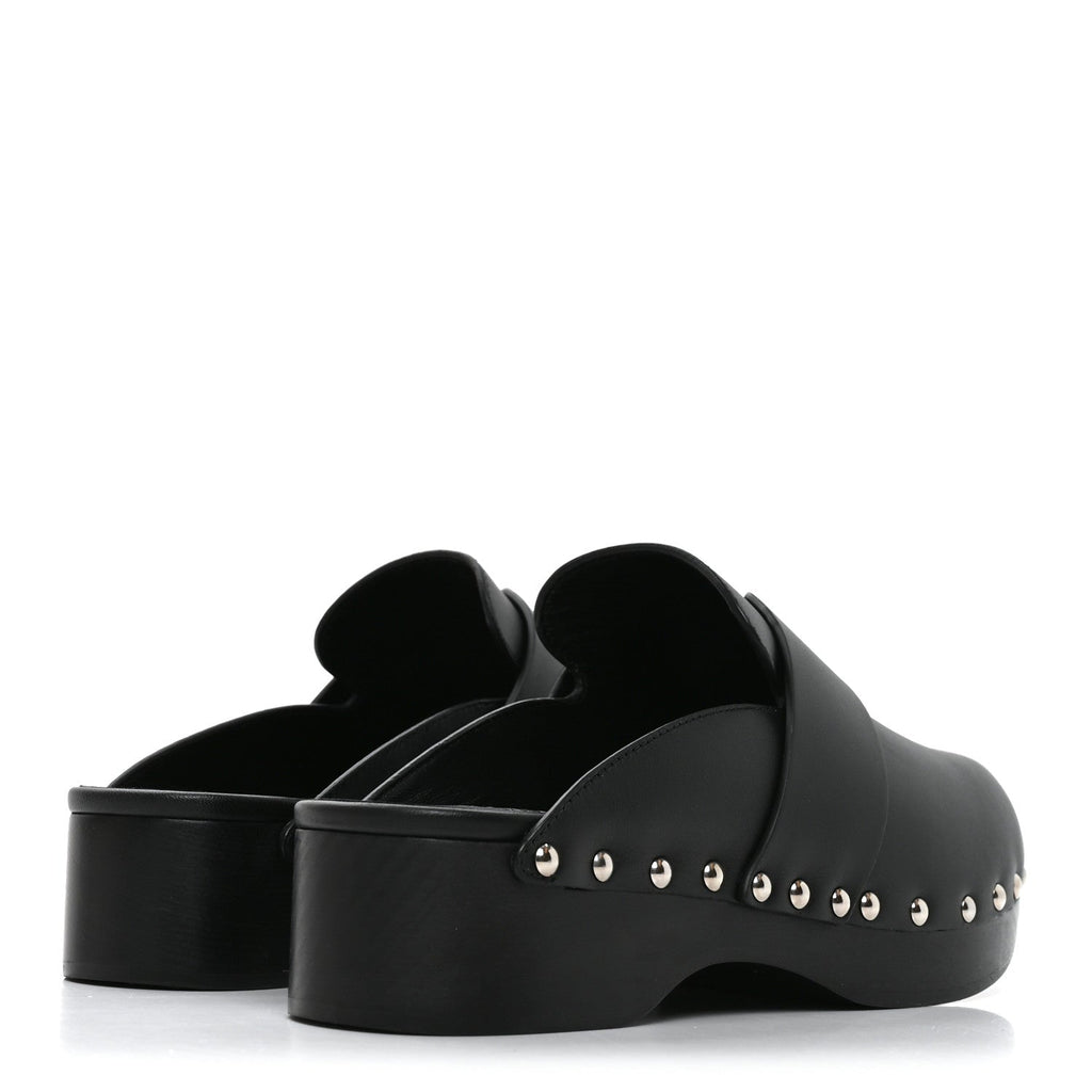 Calfskin Calya Mules 37 Black wholesalehk.shop