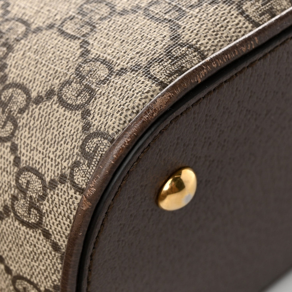 GG Supreme Monogram Web Medium Top Handle Ophidia Dome Shoulder Bag Brown wholesalehk.shop