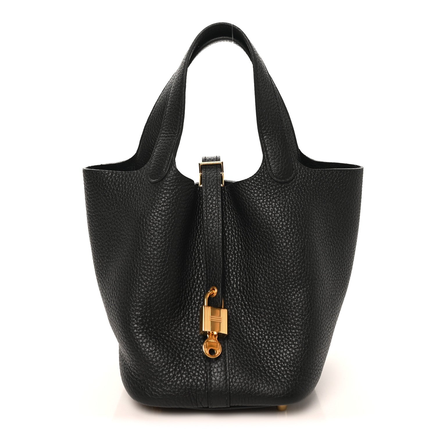 Taurillon Clemence Picotin Lock 18 PM Black £¨ Direct shipment via from wholesalehk.shop