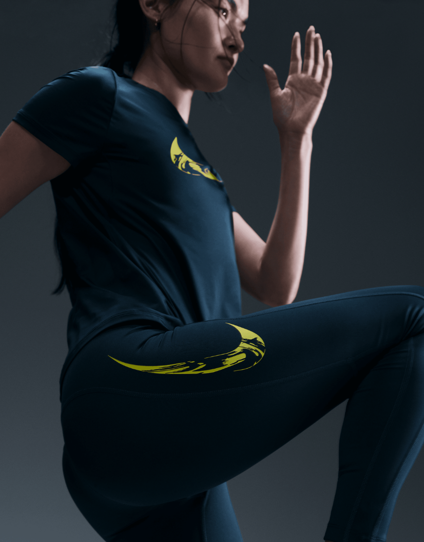 2026 New Arrival Women's Dri-FIT Short-Sleeve Graphic Top :Armoury Navy wholesalehk.shop