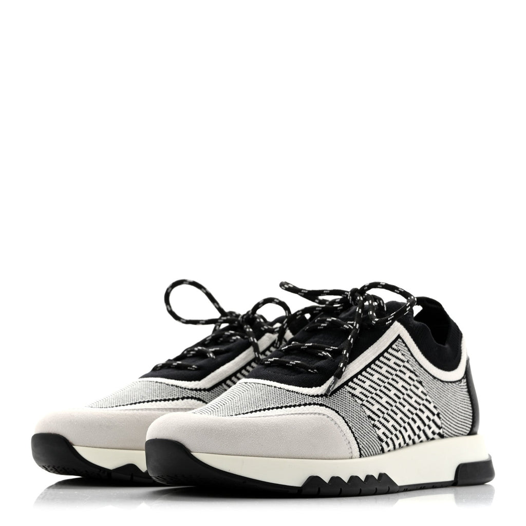 Knit Bi-Color Womens Addict Sneakers 37 Black White wholesalehk.shop