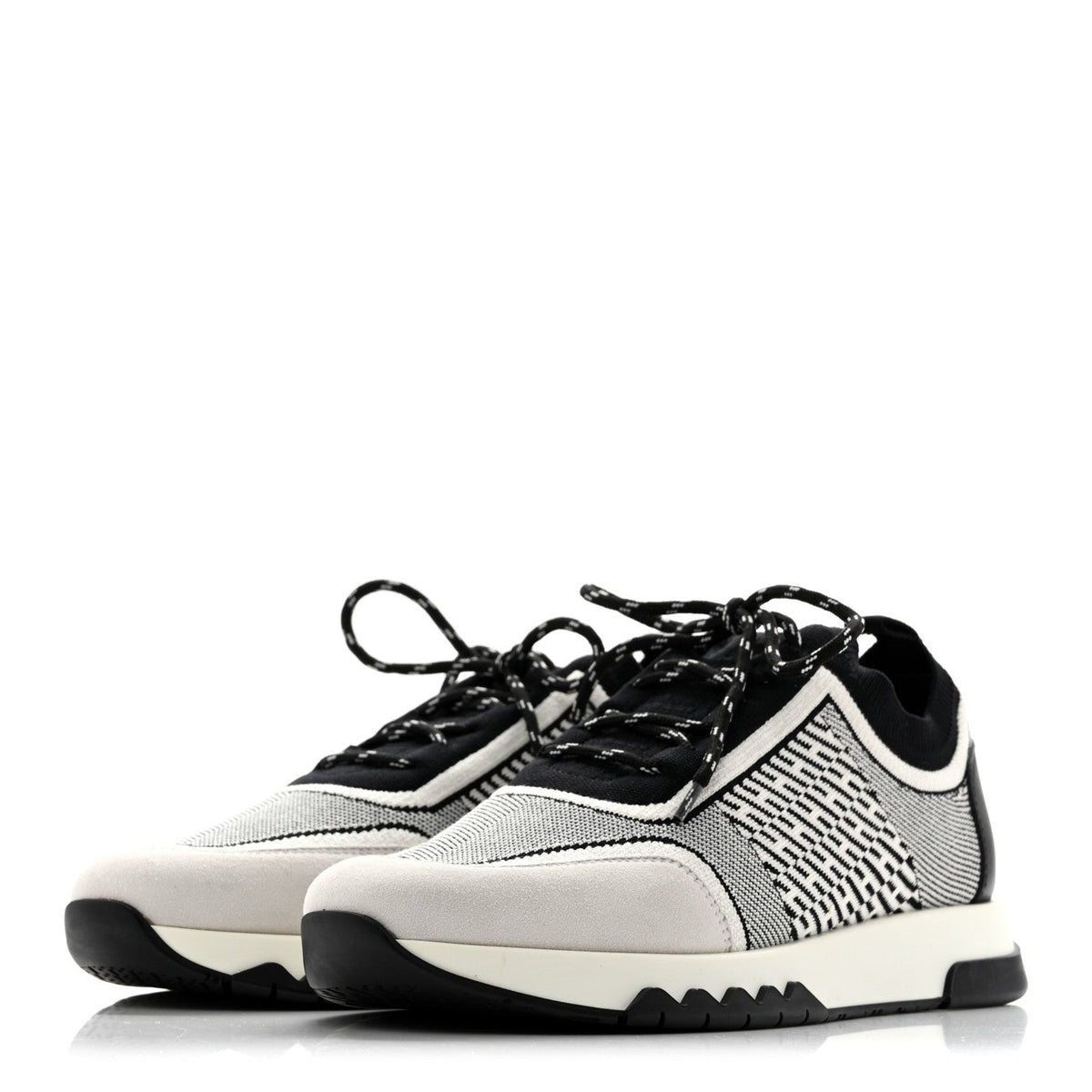 Knit Bi-Color Womens Addict Sneakers 37 Black White wholesalehk.shop