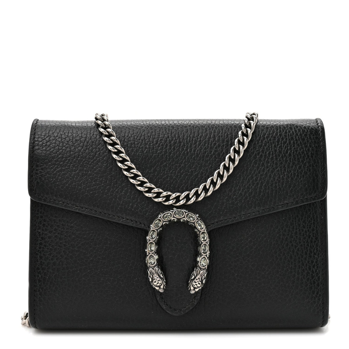 Calfskin Mini Dionysus Chain Wallet Black wholesalehk.shop