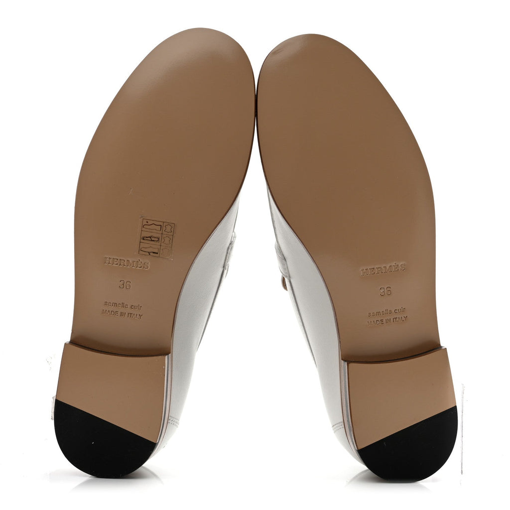 Calfskin Womens Destin Loafers 36 White wholesalehk.shop