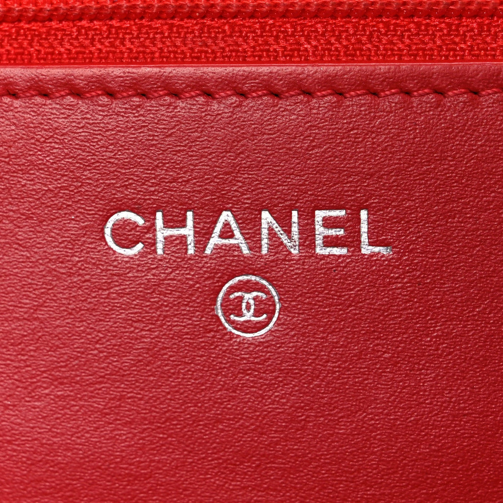 Glazed Calfskin Quilted Reissue Wallet On Chain WOC Red wholesalehk.shop