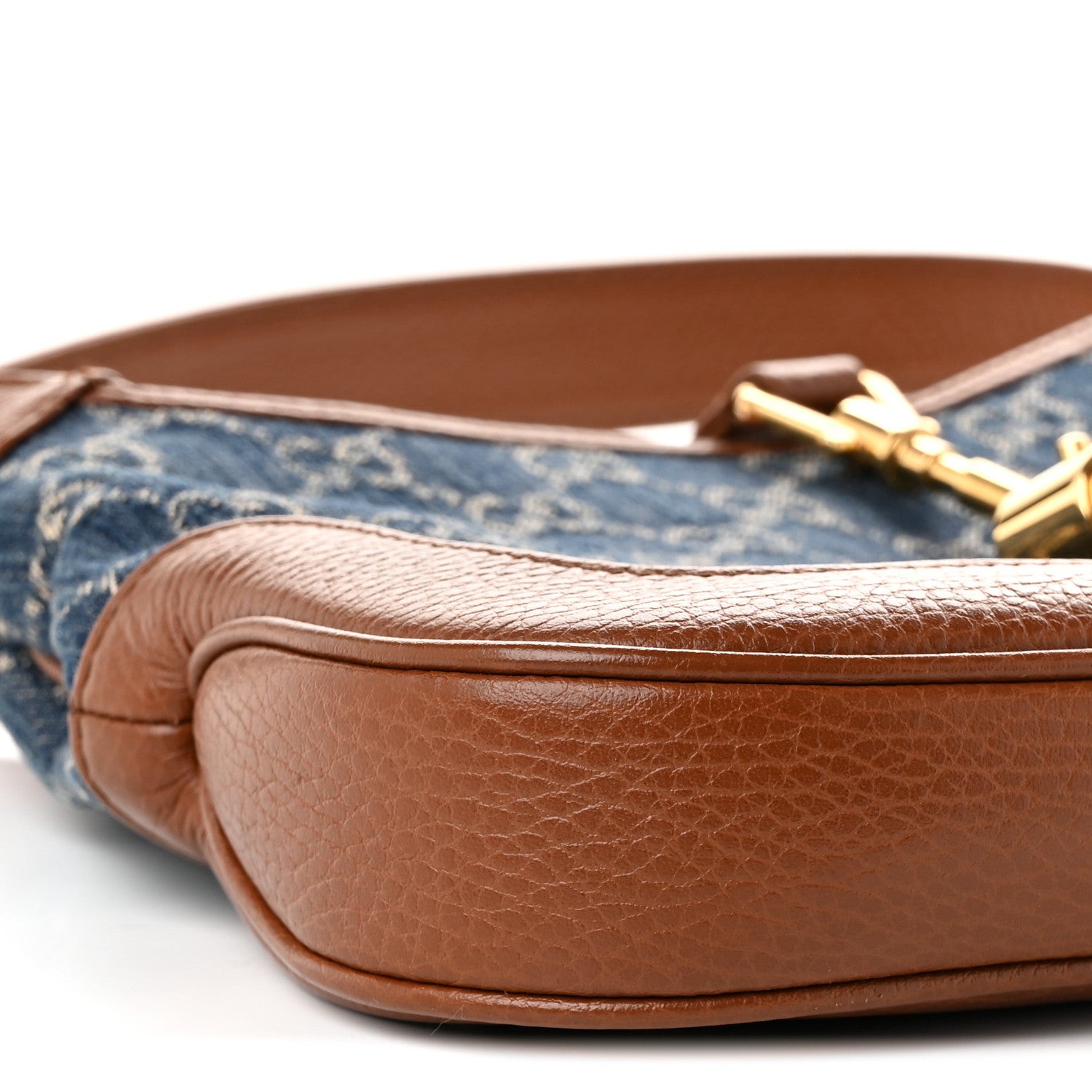 New Denim GG Monogram Calfskin Small Jackie 1961 Hobo Blue Tea Cuir £¨ Direct shipment via from wholesalehk.shop