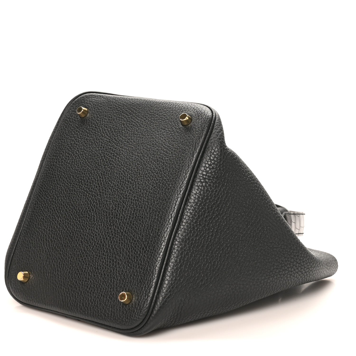 Taurillon Clemence Matte Alligator Picotin Lock Touch 22 MM Black £¨ Direct shipment via from wholesalehk.shop