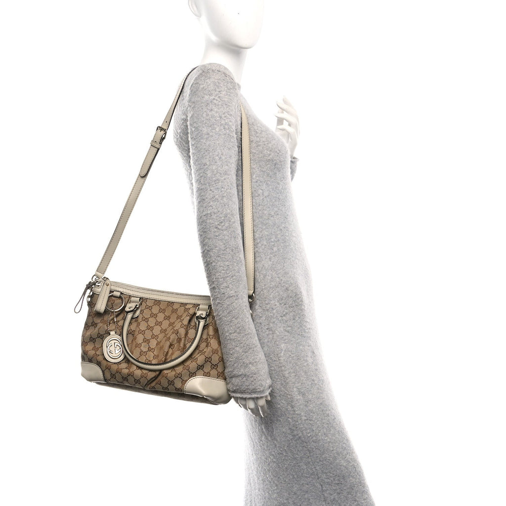 Monogram Margaux Calfskin Medium Sukey Top Handle Bag Beige Ebony Mystic White wholesalehk.shop