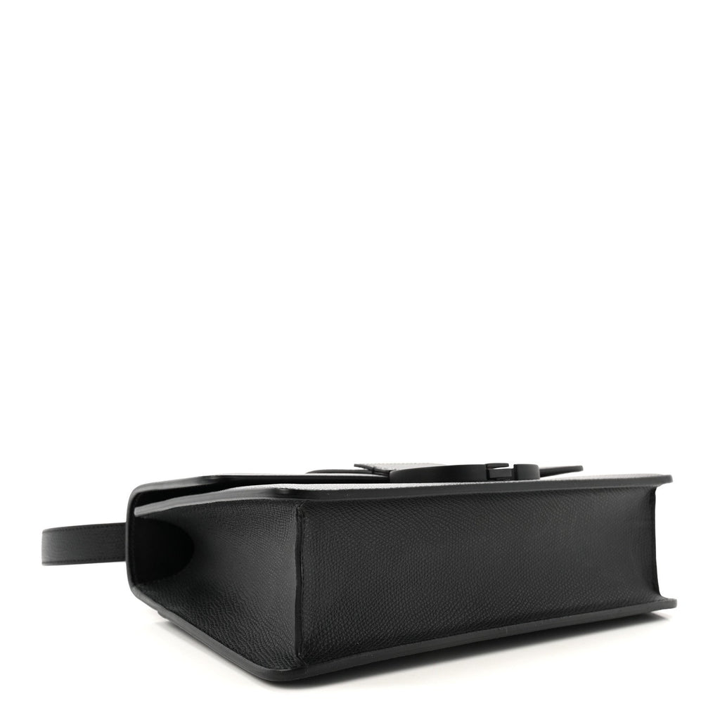 Ultra Matte Grained Calfskin 30 Montaigne Flap Bag Black wholesalehk.shop