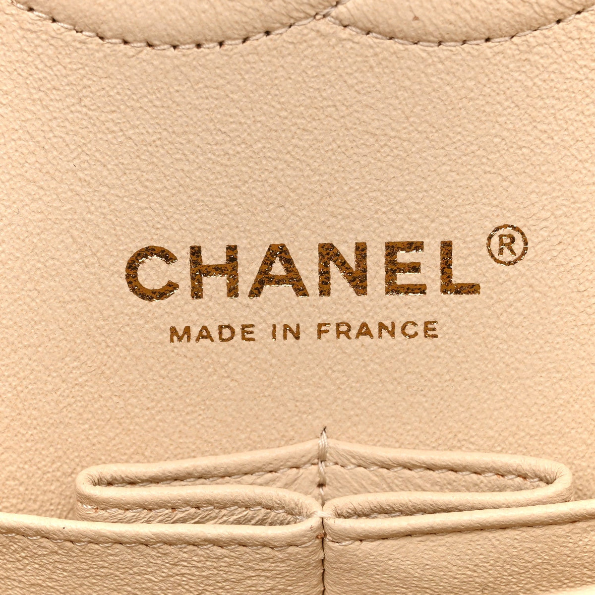 Caviar Quilted Medium Double Flap Light Beige wholesalehk.shop