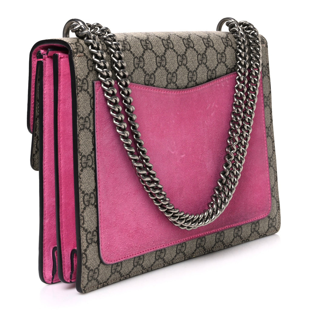 GG Supreme Monogram Suede Pierced Heart Embroidered Medium Dionysus Shoulder Bag Beige Ebony Pink Tropical Flower wholesalehk.shop