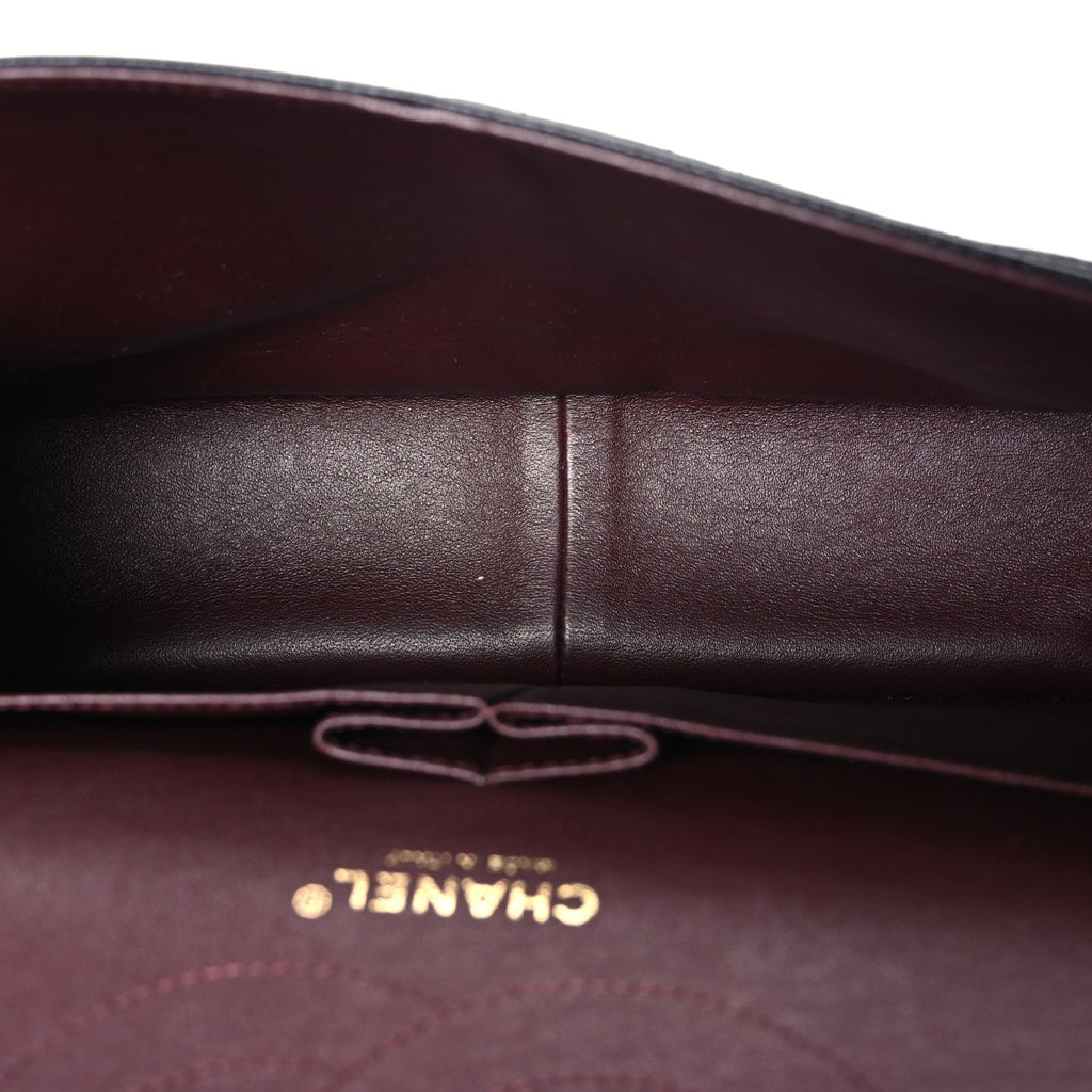 Caviar Quilted Jumbo Double Flap Black wholesalehk.shop