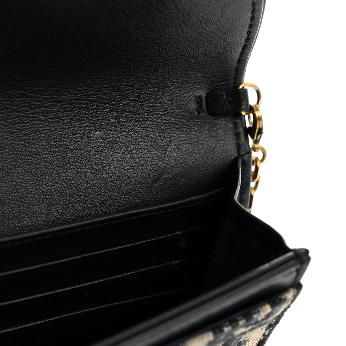 Oblique Saddle Chain Long Wallet Blue wholesalehk.shop