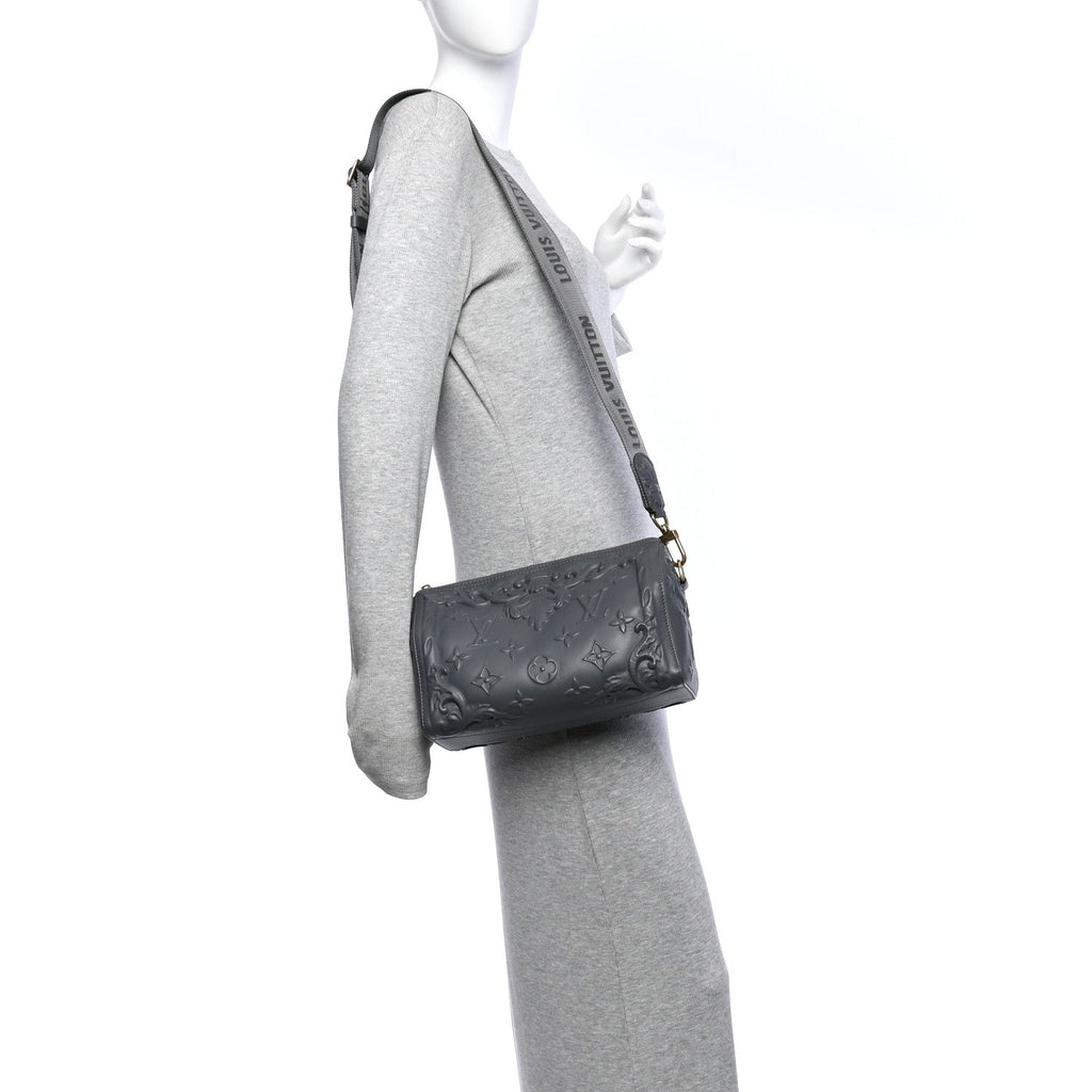 Calfskin Debossed Monogram Versailles City Keepall Dark Shadow Grey wholesalehk.shop