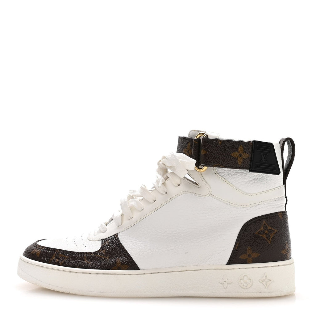 Grained Calfskin Monogram Boombox Sneaker Boots 39 White £¨ Direct shipment via from wholesalehk.shop