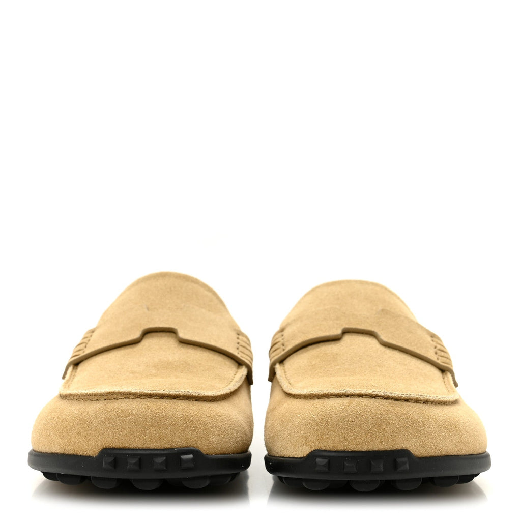 Suede Calfskin Womens Go Mules 39 Beige Sable wholesalehk.shop