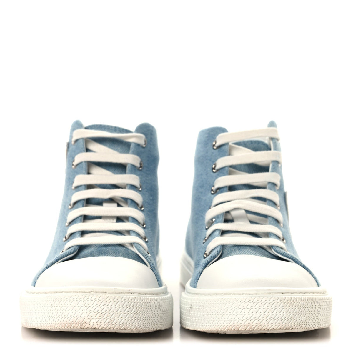 Denim Illico High Top Sneakers 35 Bleu Clair White wholesalehk.shop