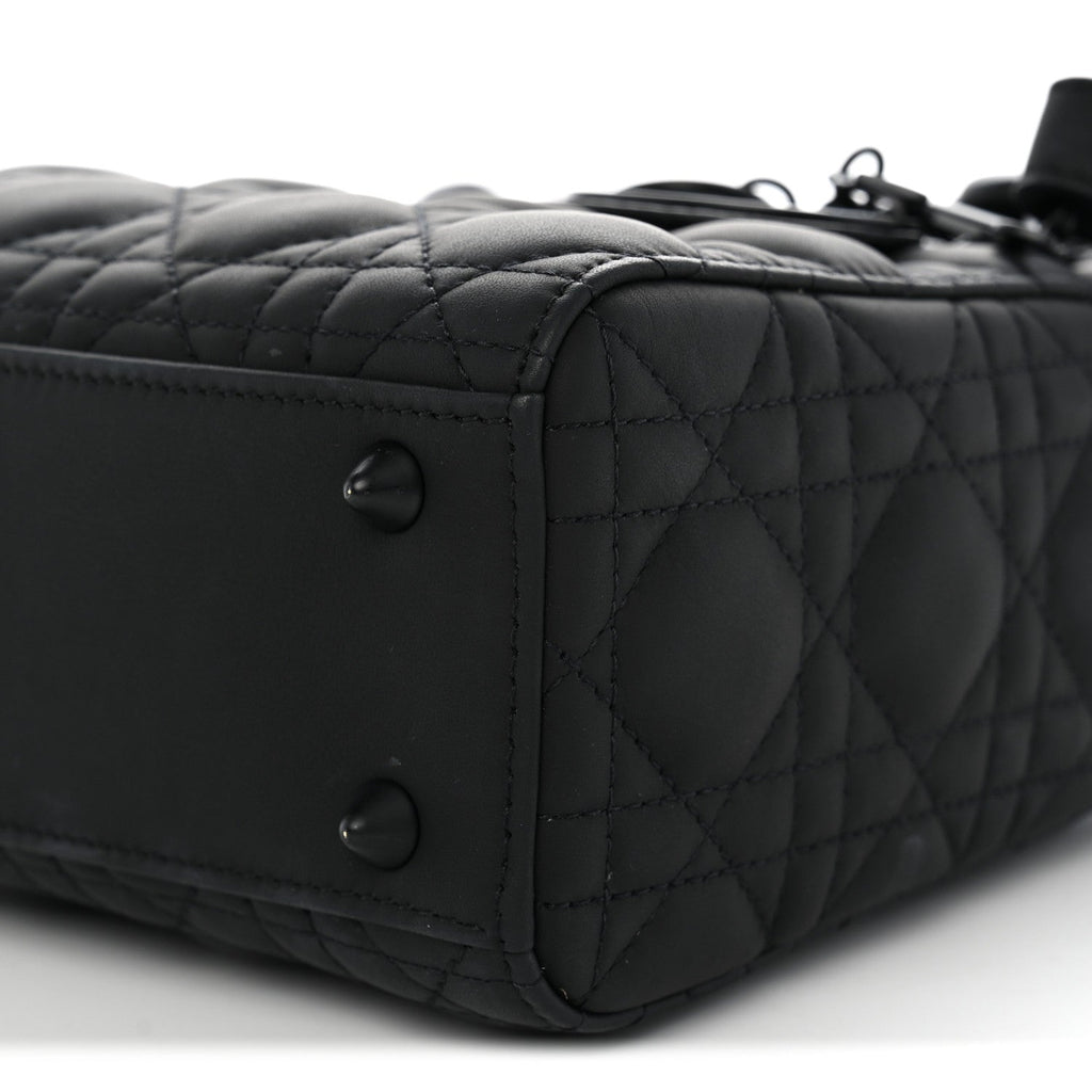 Ultra Matte Calfskin Cannage Small My ABCDior Lady Dior Black wholesalehk.shop