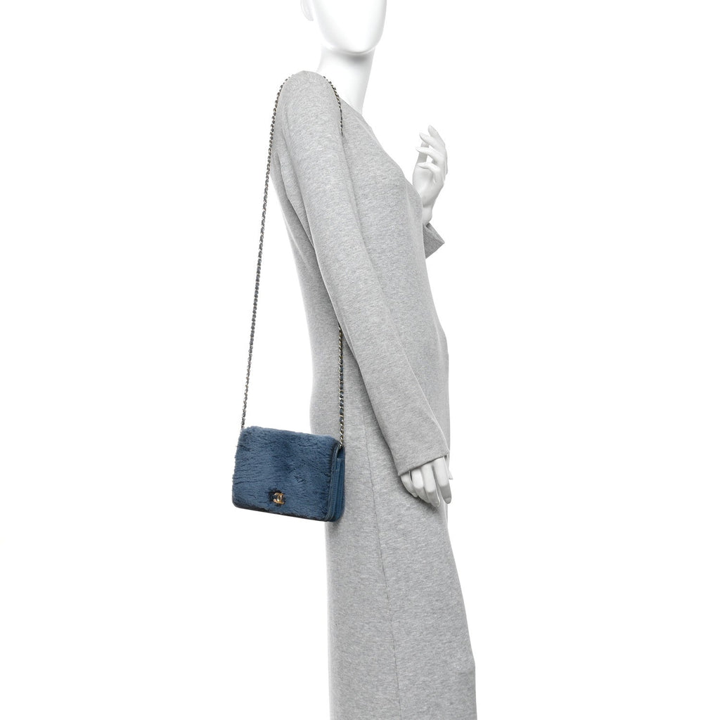 Rabbit Fur Wallet On Chain WOC Blue wholesalehk.shop