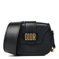 Calfskin Mini D Fence Saddle Bag Black wholesalehk.shop