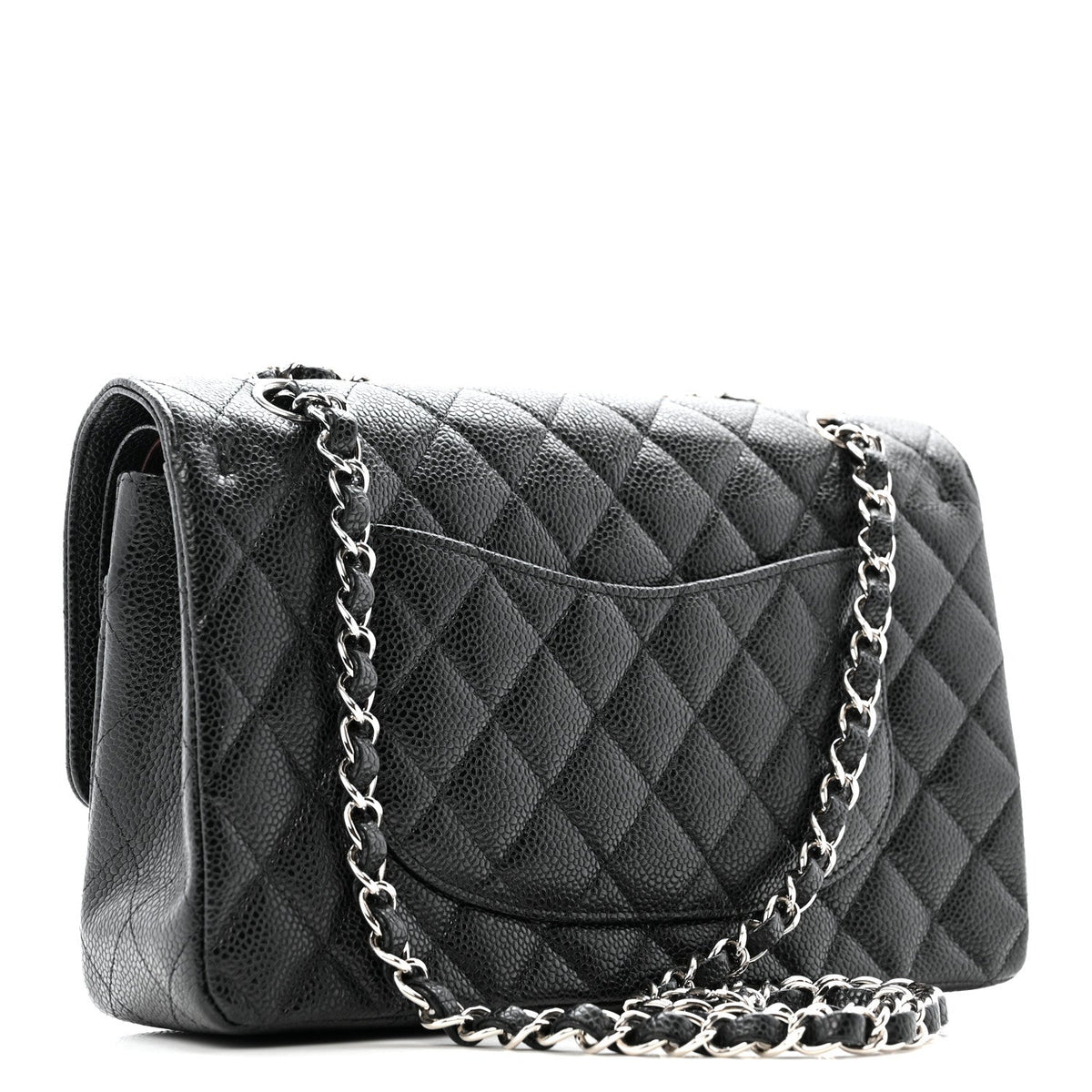 Caviar Quilted Medium Double Flap Black wholesalehk.shop