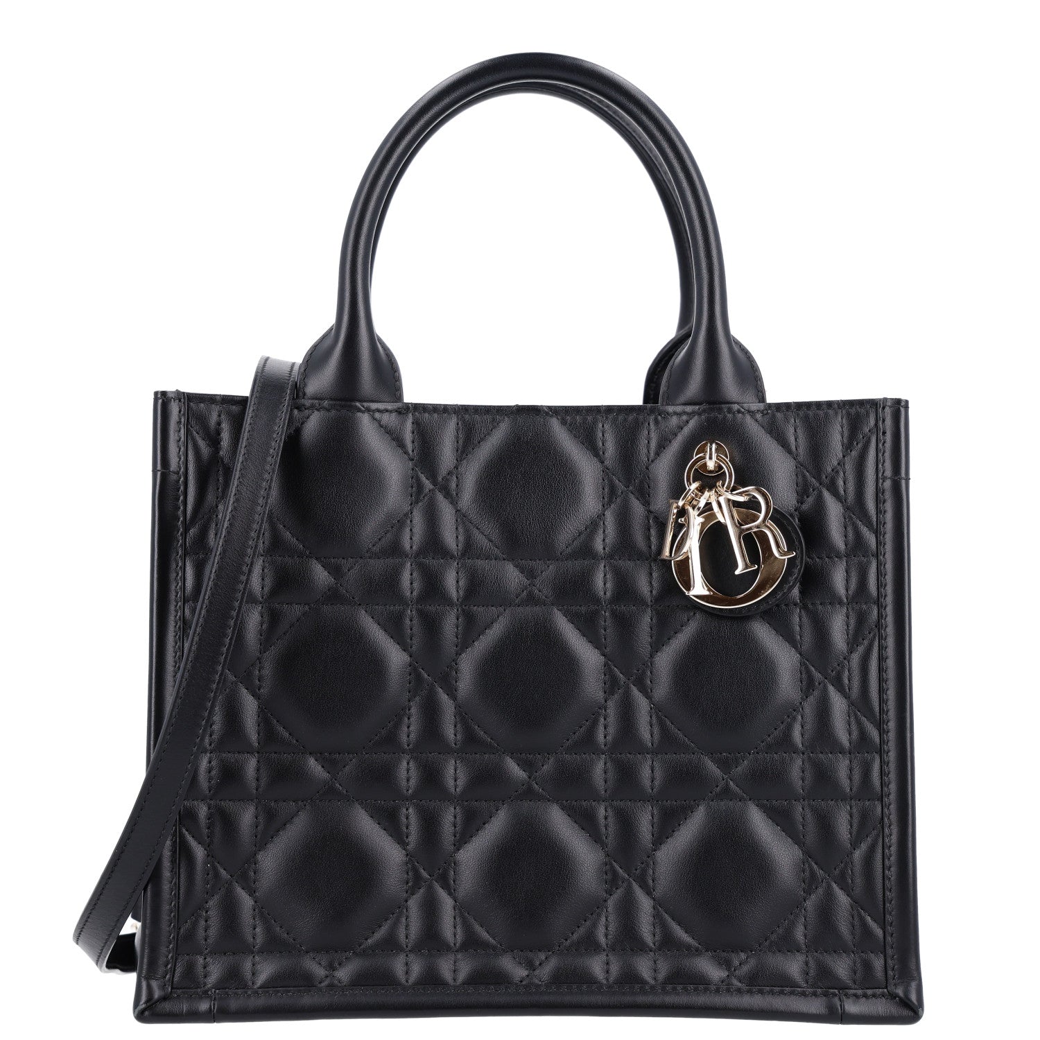 Calfskin Macro Cannage Small Book Tote Black £¨ Direct shipment via from wholesalehk.shop