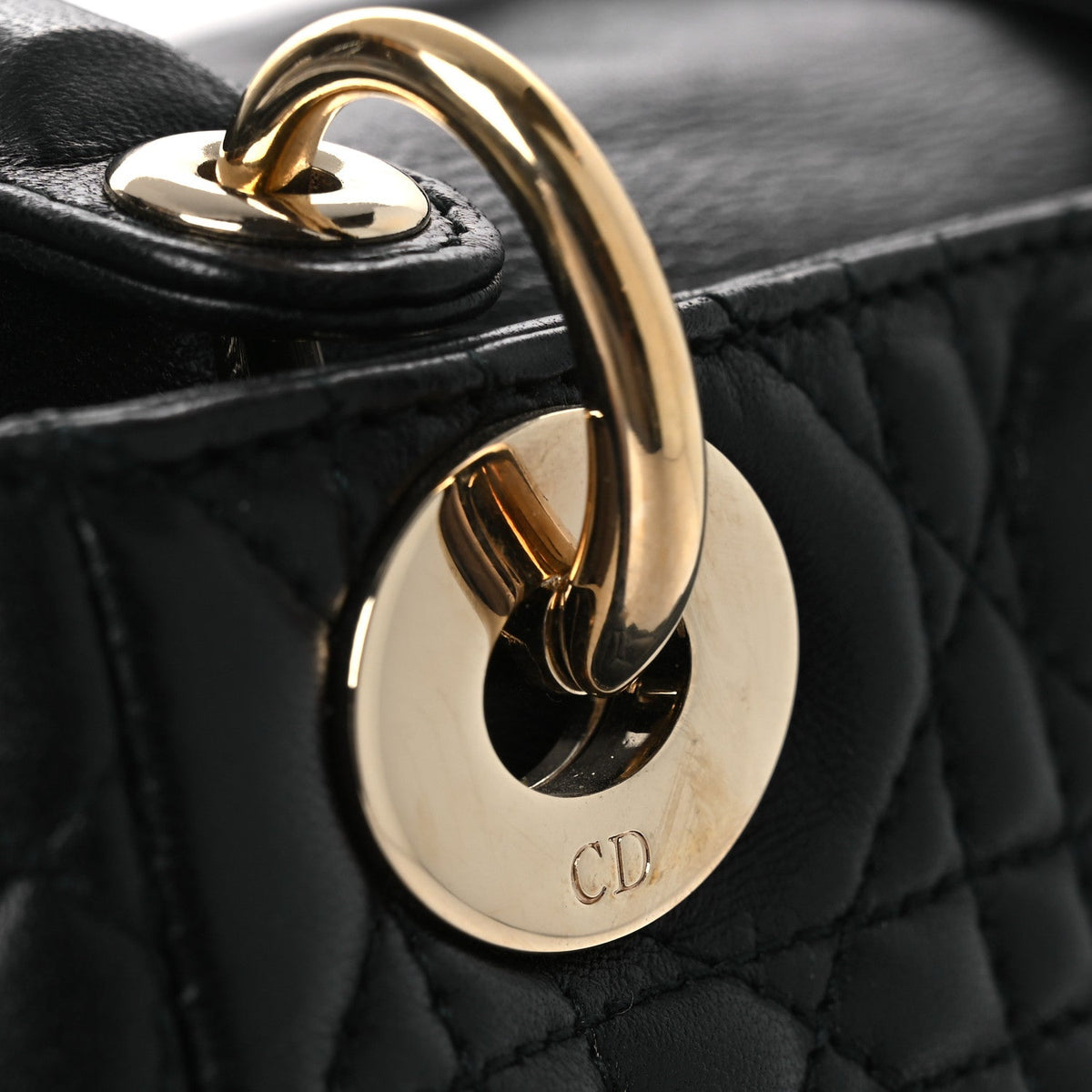 Lambskin Cannage Mini Lady Dior Black wholesalehk.shop