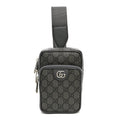 GG Supreme Monogram Textured Dollar Calfskin Mini Ophidia Messenger Grey Black Graphite Grey wholesalehk.shop