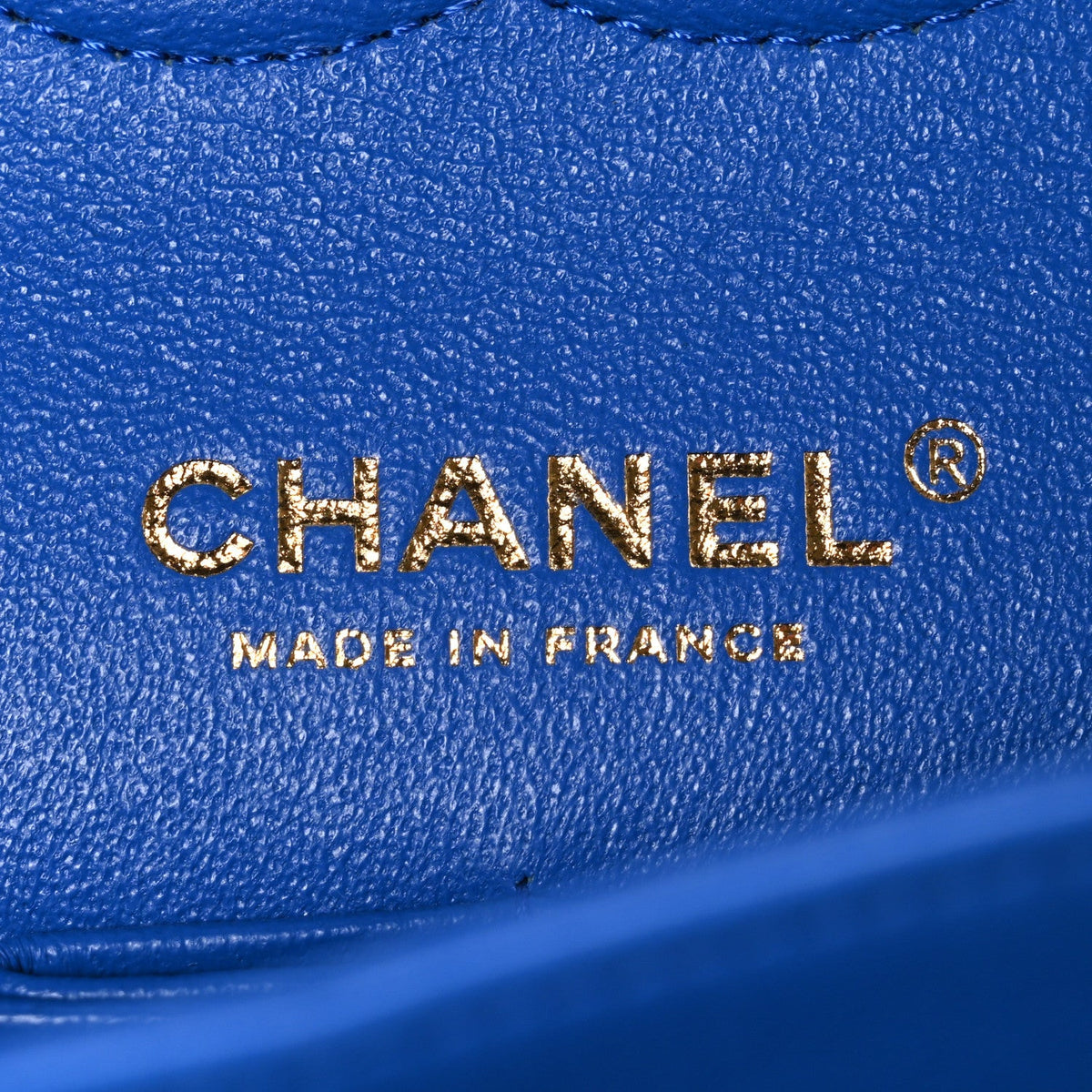 Lambskin Quilted Medium Double Flap Blue wholesalehk.shop