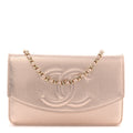 Metallic Caviar Timeless CC Wallet On Chain WOC Copper wholesalehk.shop