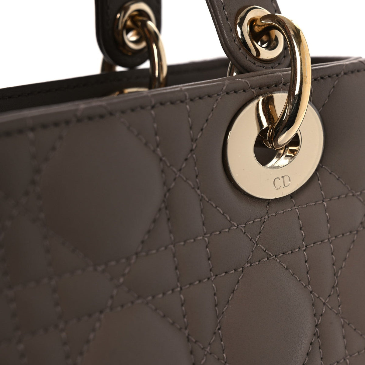 Lambskin Cannage Small My ABCDior Lady Dior Warm Taupe wholesalehk.shop