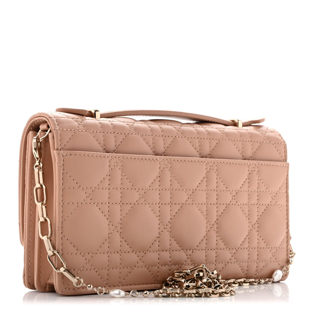 Lambskin Cannage Mini My Dior Bag Rose Des Vents wholesalehk.shop