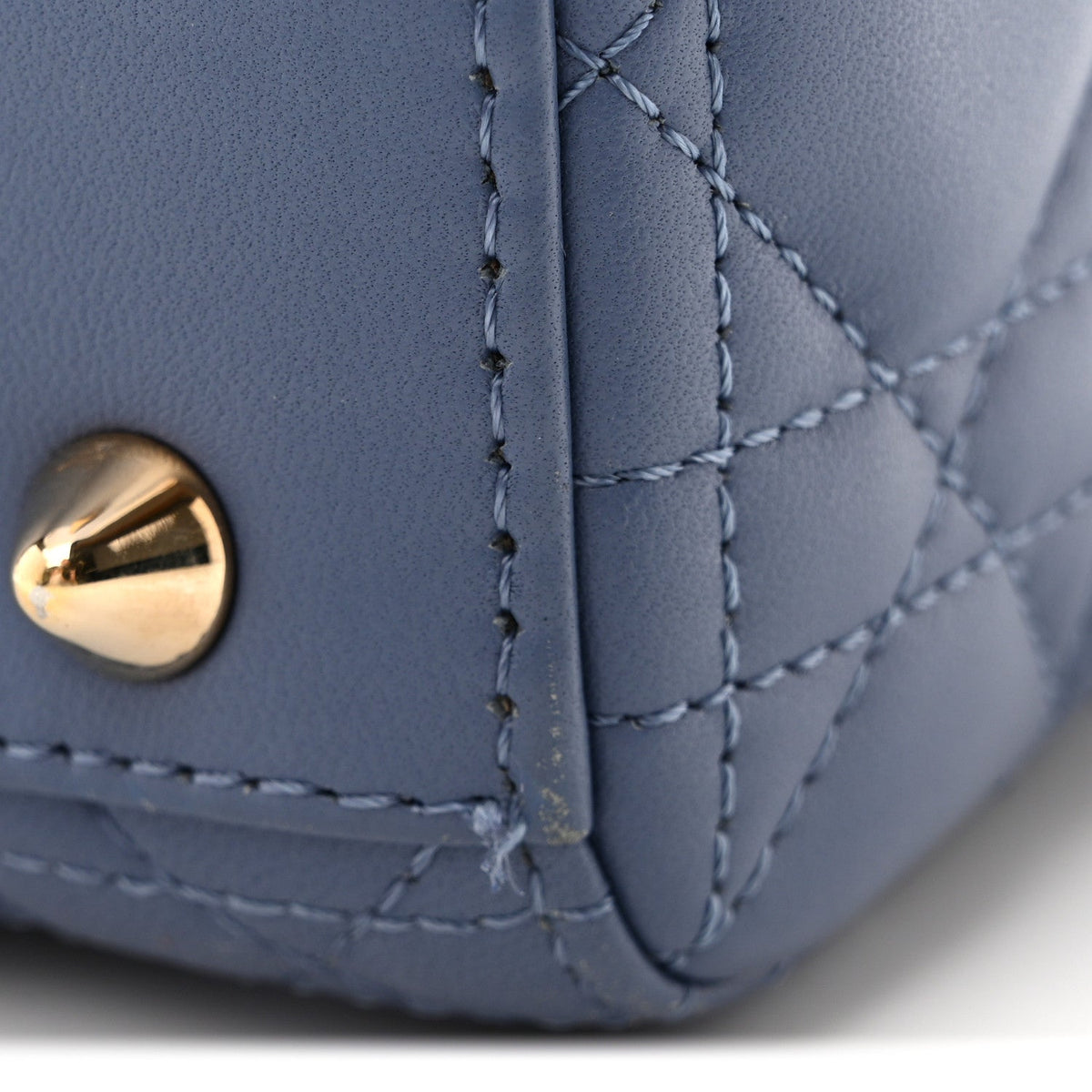 Lambskin Cannage Small My ABCDior Lady Dior Denim Blue wholesalehk.shop