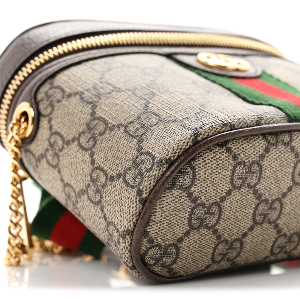 GG Supreme Monogram Textured Dollar Calfskin Web Ophidia Belt Bag 75 30 Beige Ebony New Acero wholesalehk.shop