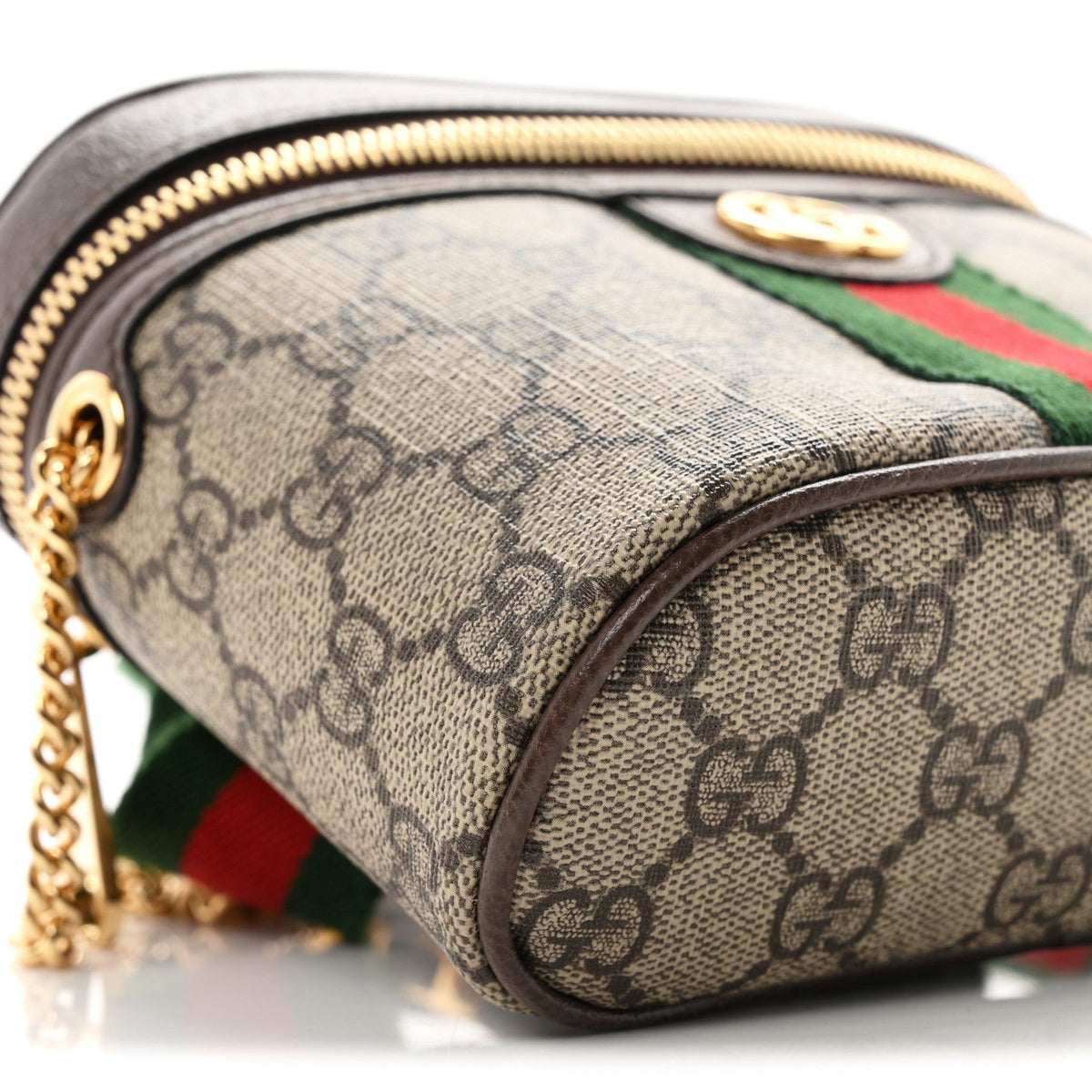 GG Supreme Monogram Textured Dollar Calfskin Web Ophidia Belt Bag 75 30 Beige Ebony New Acero wholesalehk.shop