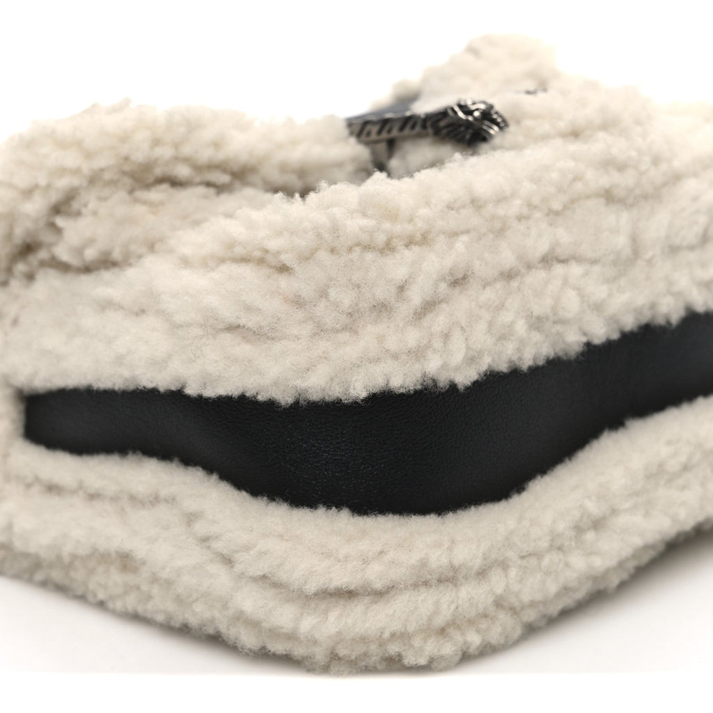 Sakai Be Green Calfskin Shearling Mini Dionysus Top Handle Bag Black wholesalehk.shop
